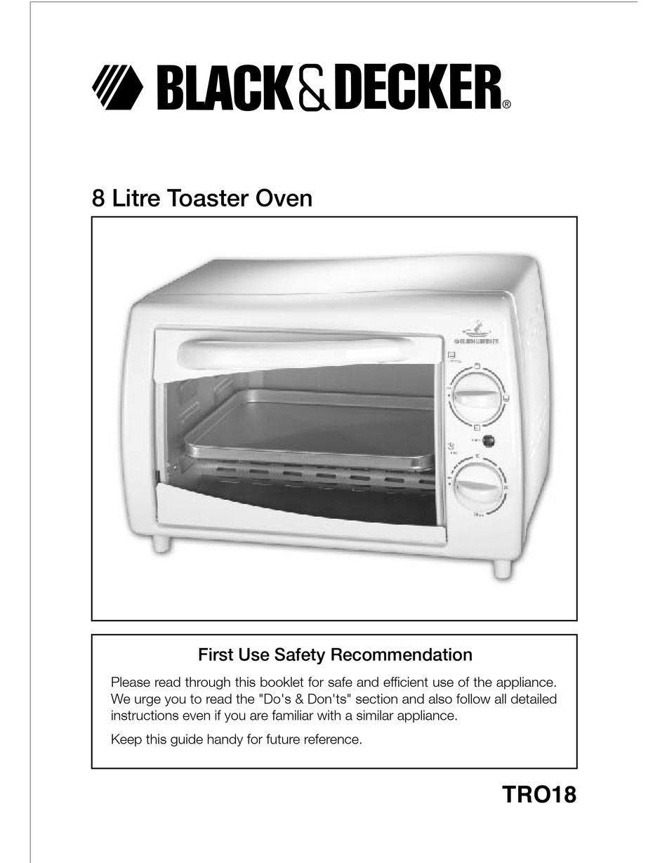 BLACK & DECKER TOAST-R-OVEN TRO490BC USE AND CARE BOOK MANUAL Pdf