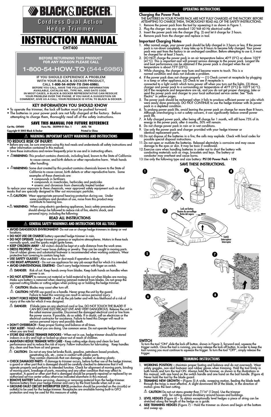 BLACK & DECKER 583994-01 INSTRUCTION MANUAL Pdf Download | ManualsLib