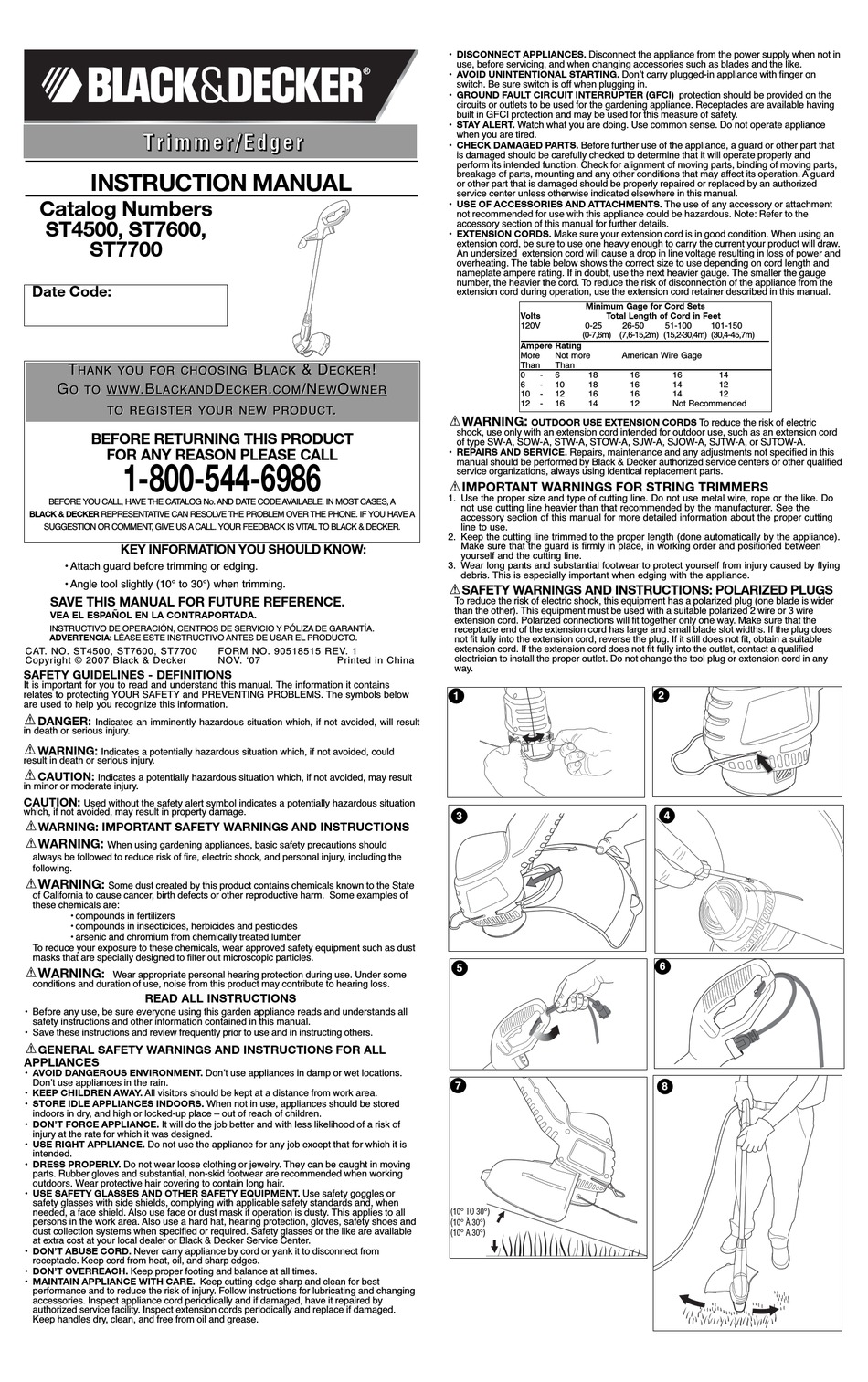 BLACK & DECKER 90518515 INSTRUCTION MANUAL Pdf Download | ManualsLib