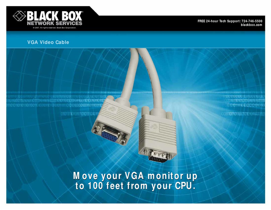 BLACK BOX VGA VIDEO CABLE BROCHURE Pdf Download ManualsLib