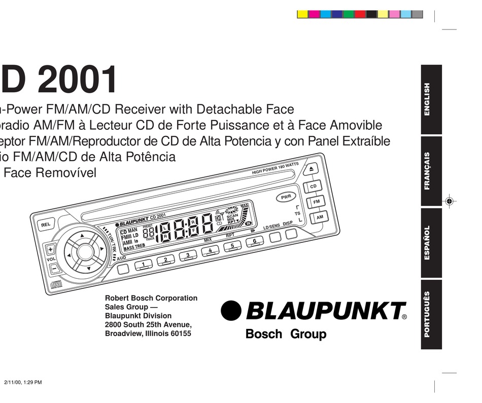 BLAUPUNKT CD 2001 USER MANUAL Pdf Download ManualsLib