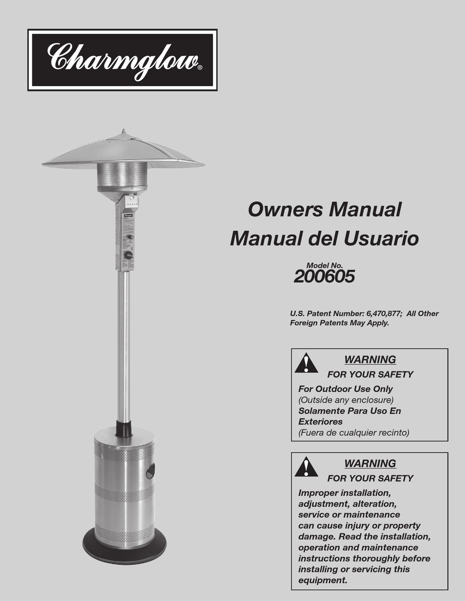 CHARMGLOW 200605 OWNER'S MANUAL Pdf Download | ManualsLib