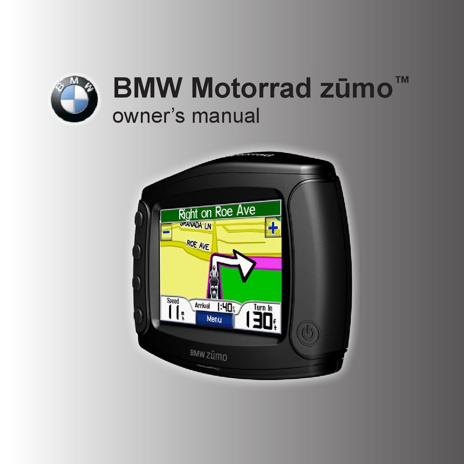 BMW ZUMO MOTORRAD ZMO OWNER'S MANUAL Pdf Download | ManualsLib