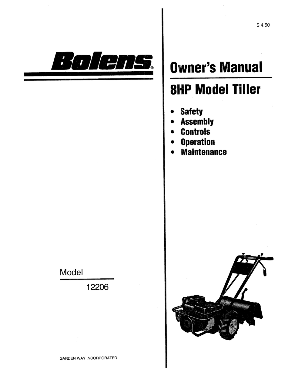 BOLENS 12206 OWNER'S MANUAL Pdf Download | ManualsLib