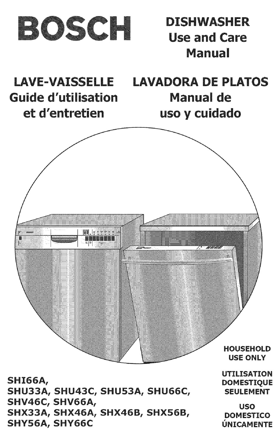 BOSCH SHX33AI USE AND CARE MANUAL Pdf Download | ManualsLib
