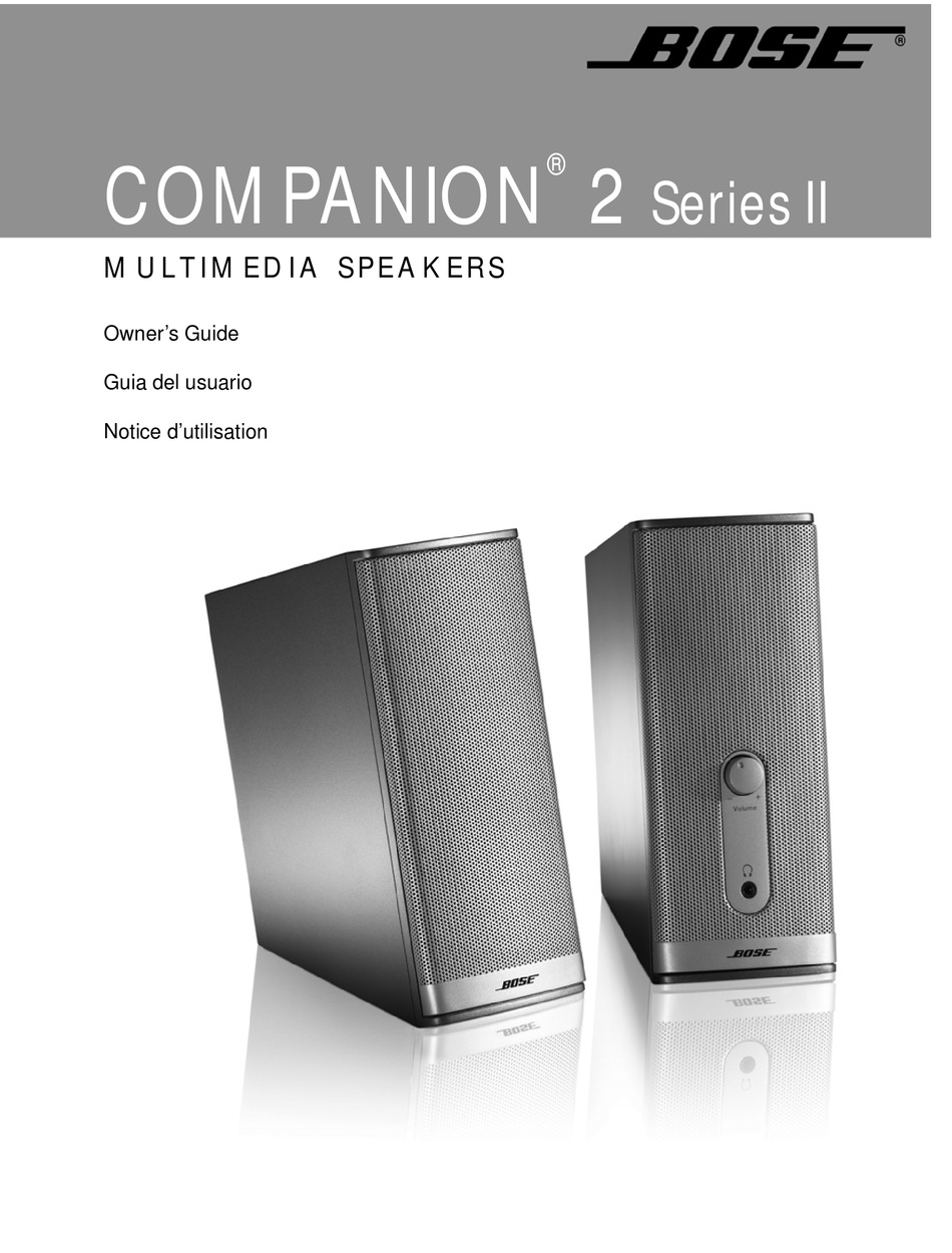 BOSE COMPANION 2 SERIES II OWNER'S MANUAL Pdf Download | ManualsLib