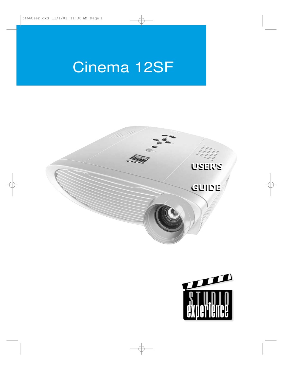 BOXLIGHT CINEMA 12SF USER MANUAL Pdf Download ManualsLib