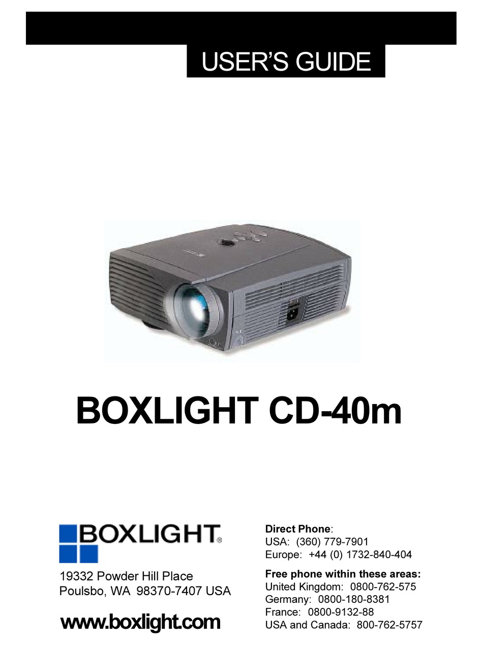 BOXLIGHT CD40M USER MANUAL Pdf Download ManualsLib
