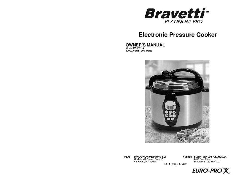 bravetti euro pro pressure cooker