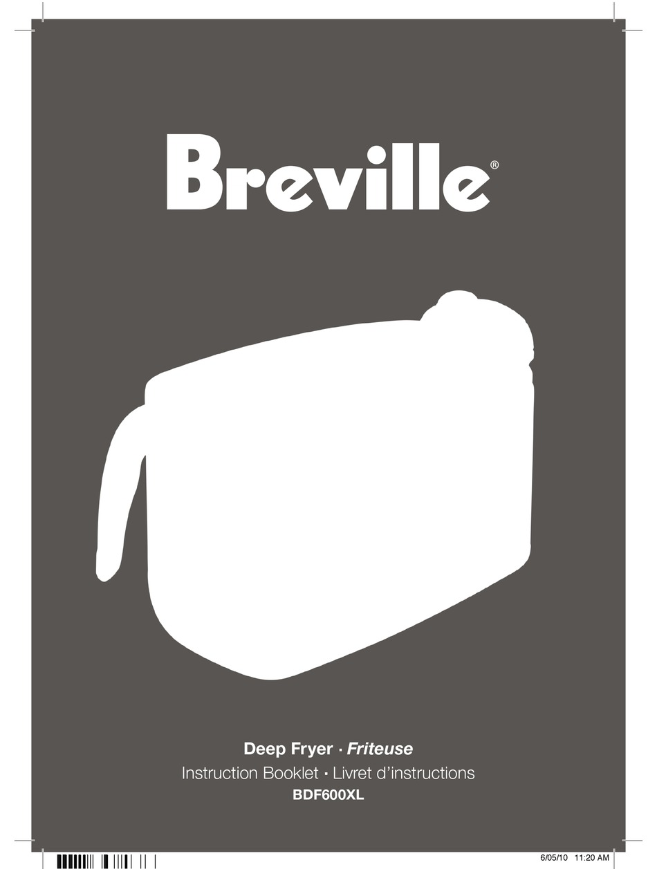 BREVILLE BDF600XL INSTRUCTION BOOKLET Pdf Download ManualsLib