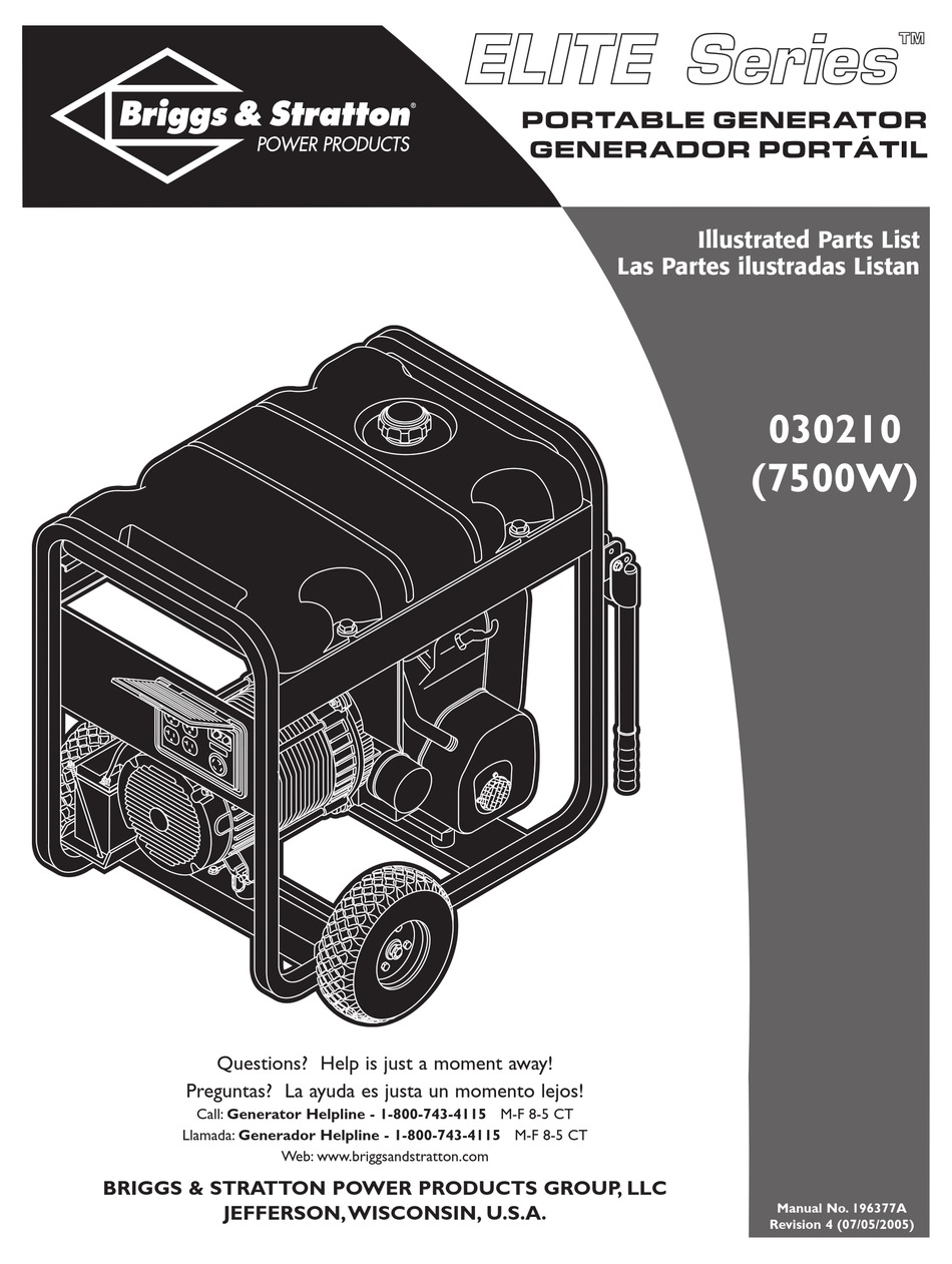 Briggs & Stratton 30210 Illustrated Parts List Pdf Download 