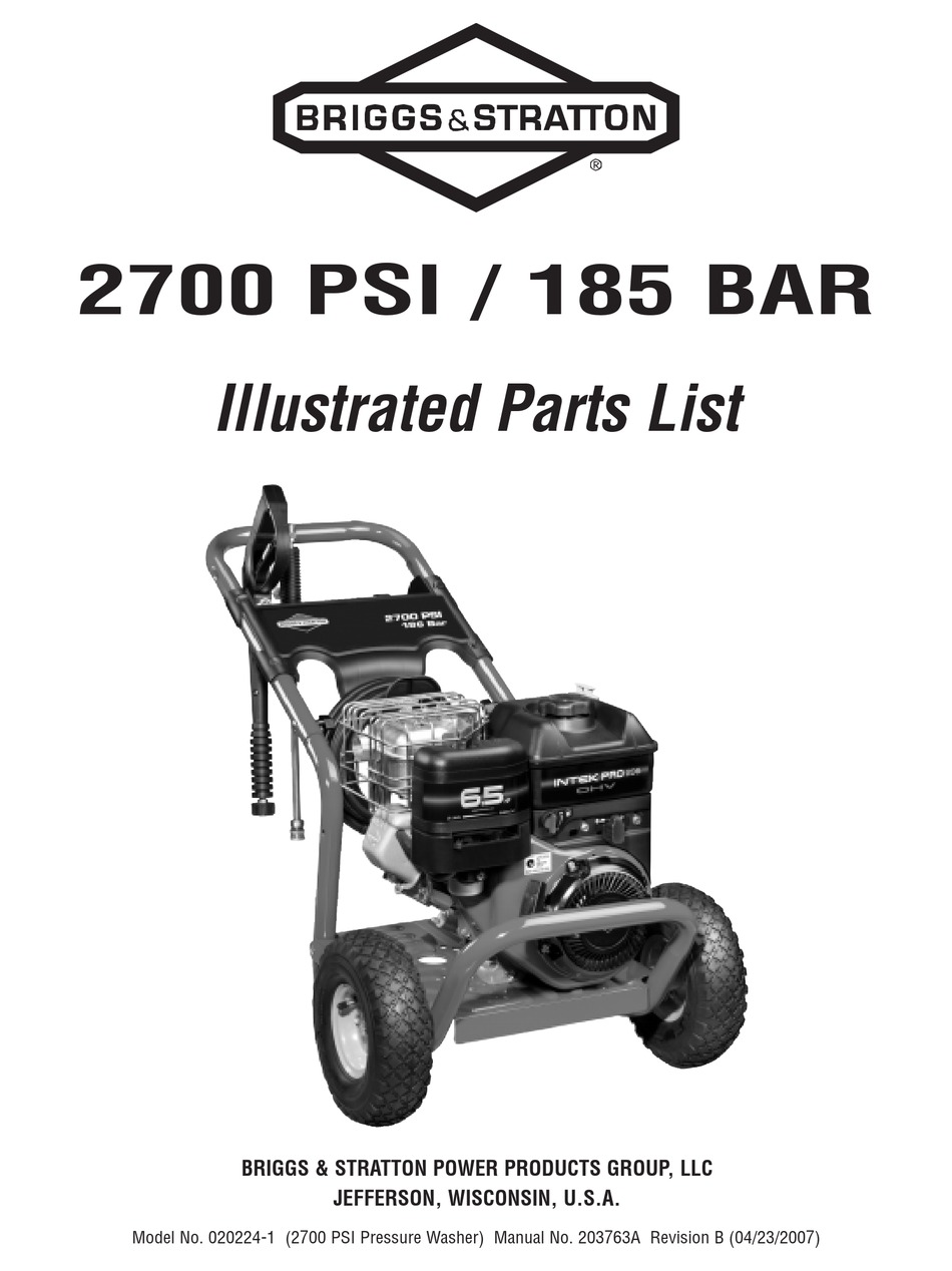 BRIGGS & STRATTON 020224-1 ILLUSTRATED PARTS LIST Pdf Download | ManualsLib