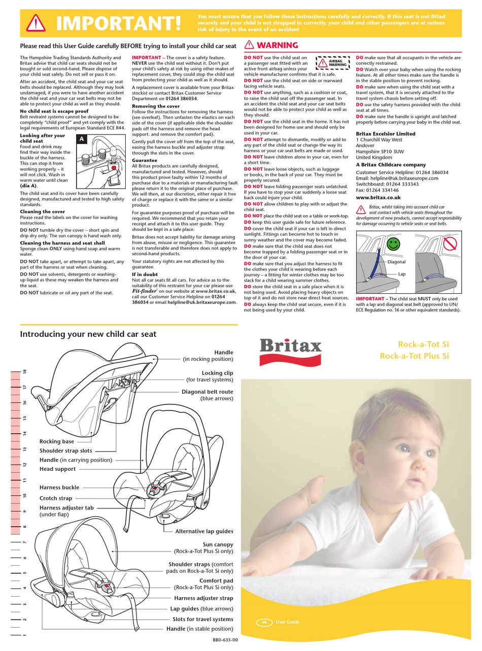 BRITAX BB063300 USER MANUAL Pdf Download ManualsLib