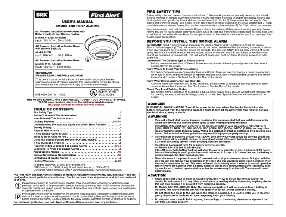 First Alert Sa4121b User Manual Pdf Download Manualslib