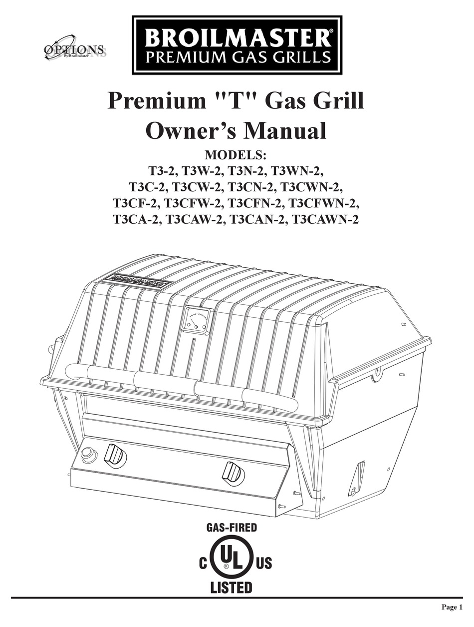 BROIL KING T3-2 OWNER'S MANUAL Pdf Download | ManualsLib