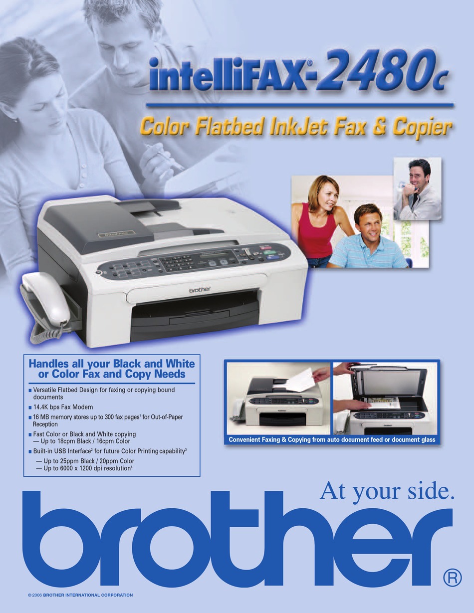 BROTHER INTELLIFAX 2480C BROCHURE Pdf Download | ManualsLib