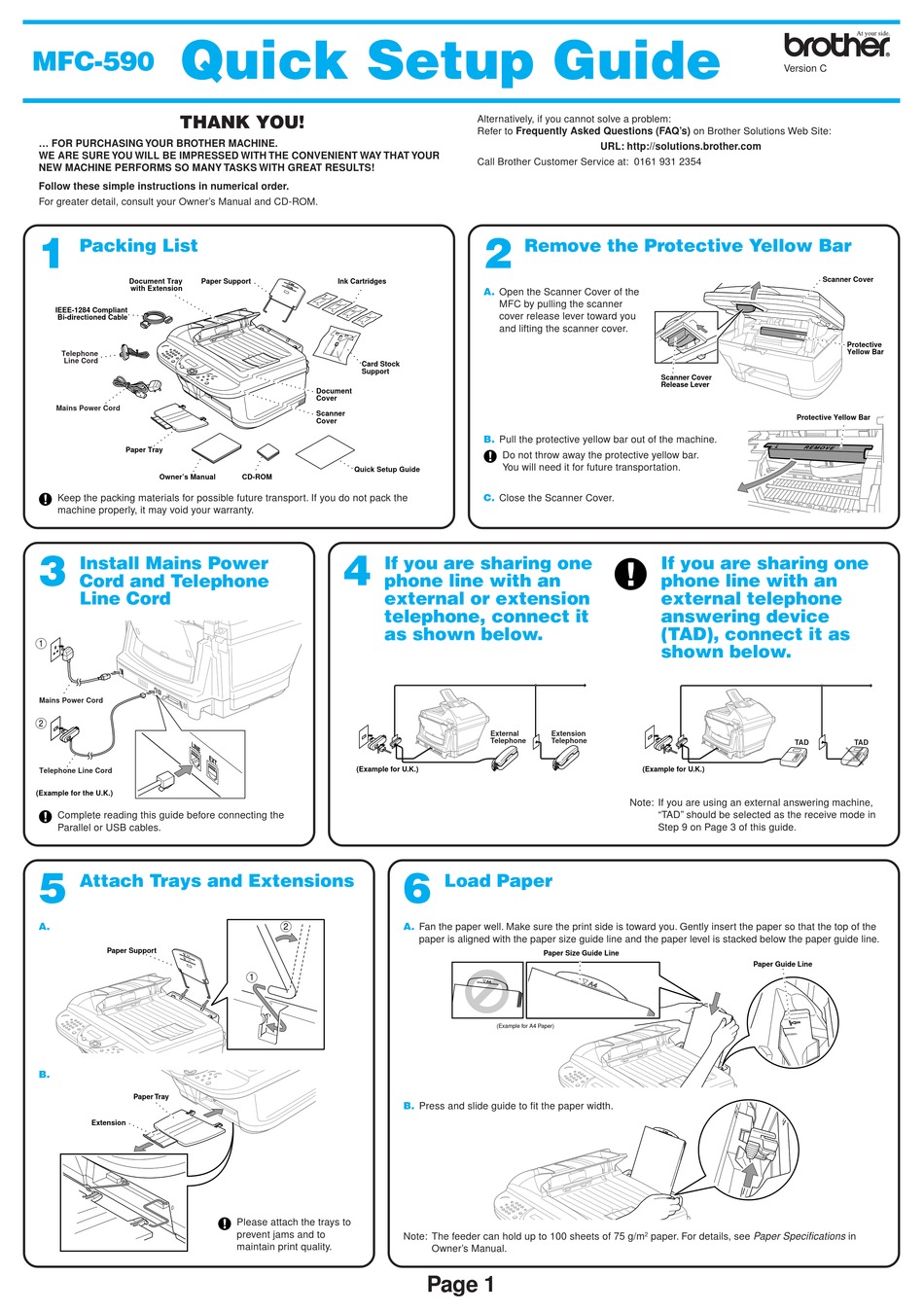 BROTHER MFC590 QUICK SETUP MANUAL Pdf Download ManualsLib