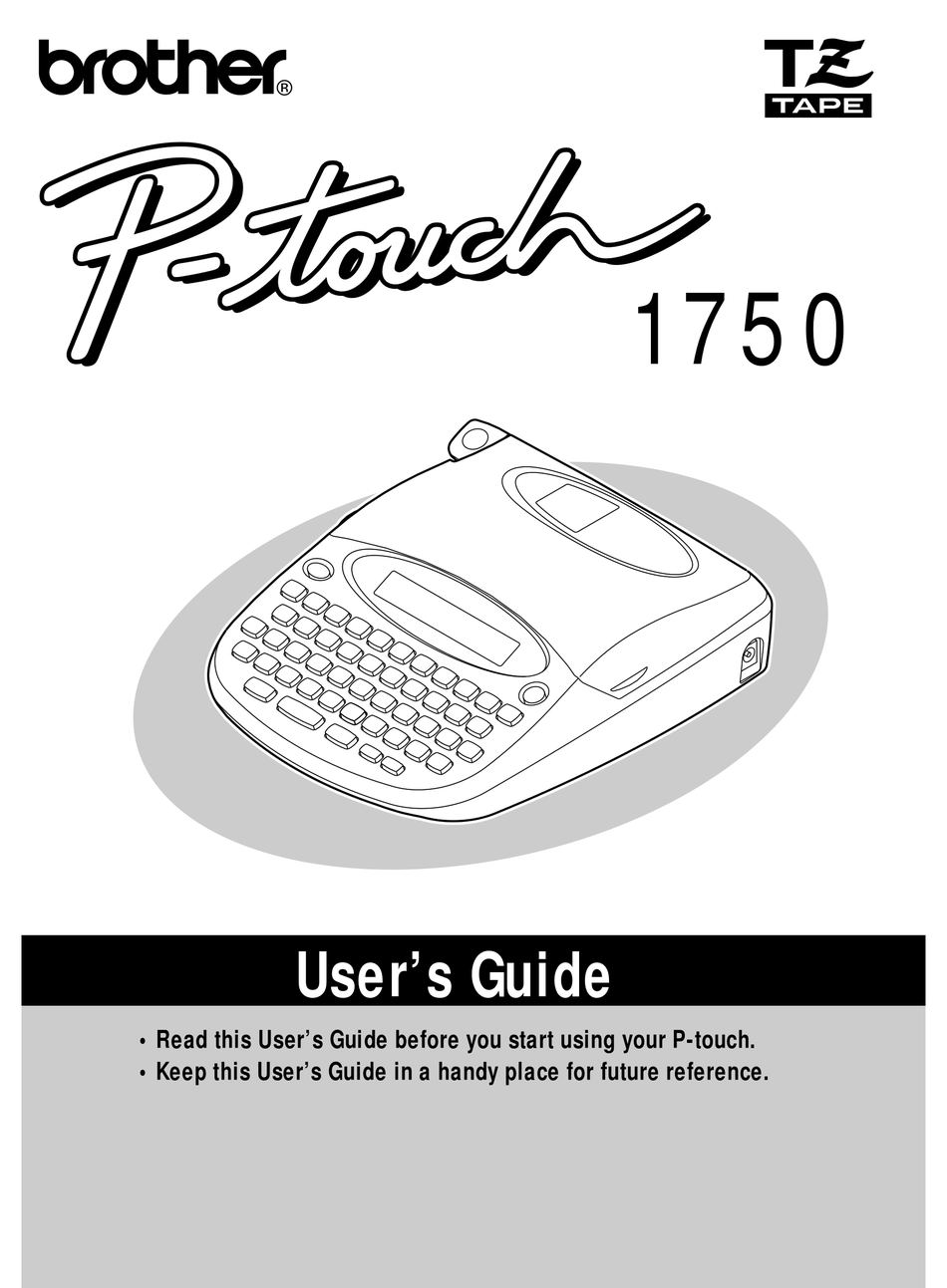 BROTHER P-TOUCH 1750 USER MANUAL Pdf Download | ManualsLib