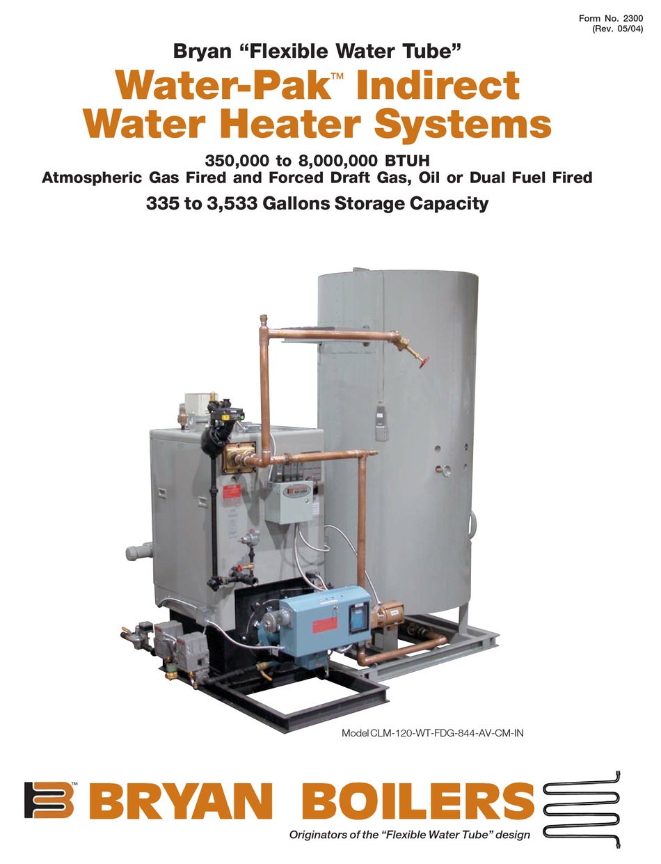 BRYAN BOILERS CLM120WTFDG844AVCMIN SPECIFICATION SHEET Pdf Download ManualsLib