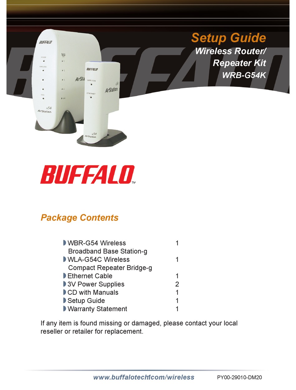Buffalo Airstation G54 Wla G54c Setup Manual Pdf Download Manualslib