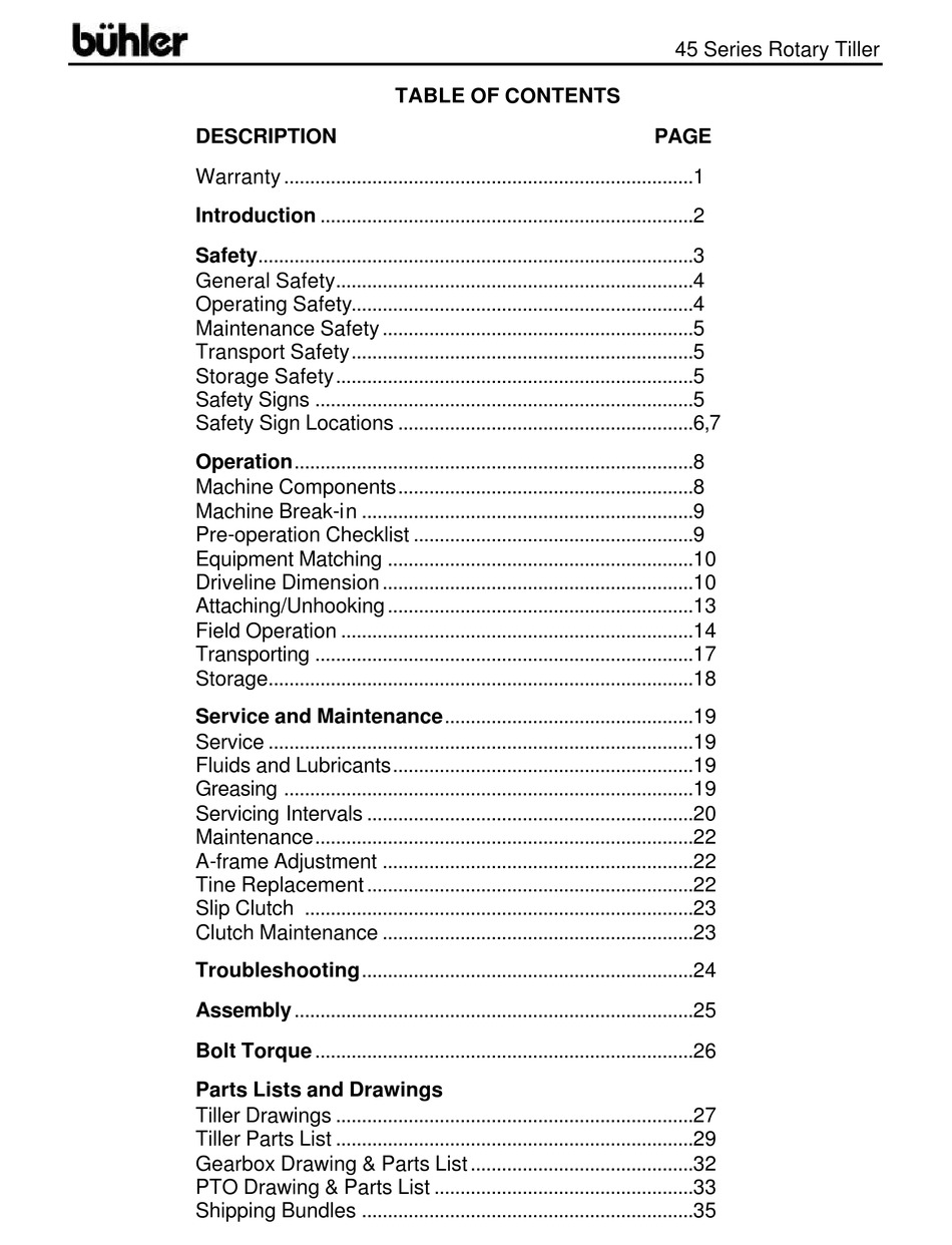 BUHLER 45 SERIES OWNER'S MANUAL Pdf Download ManualsLib