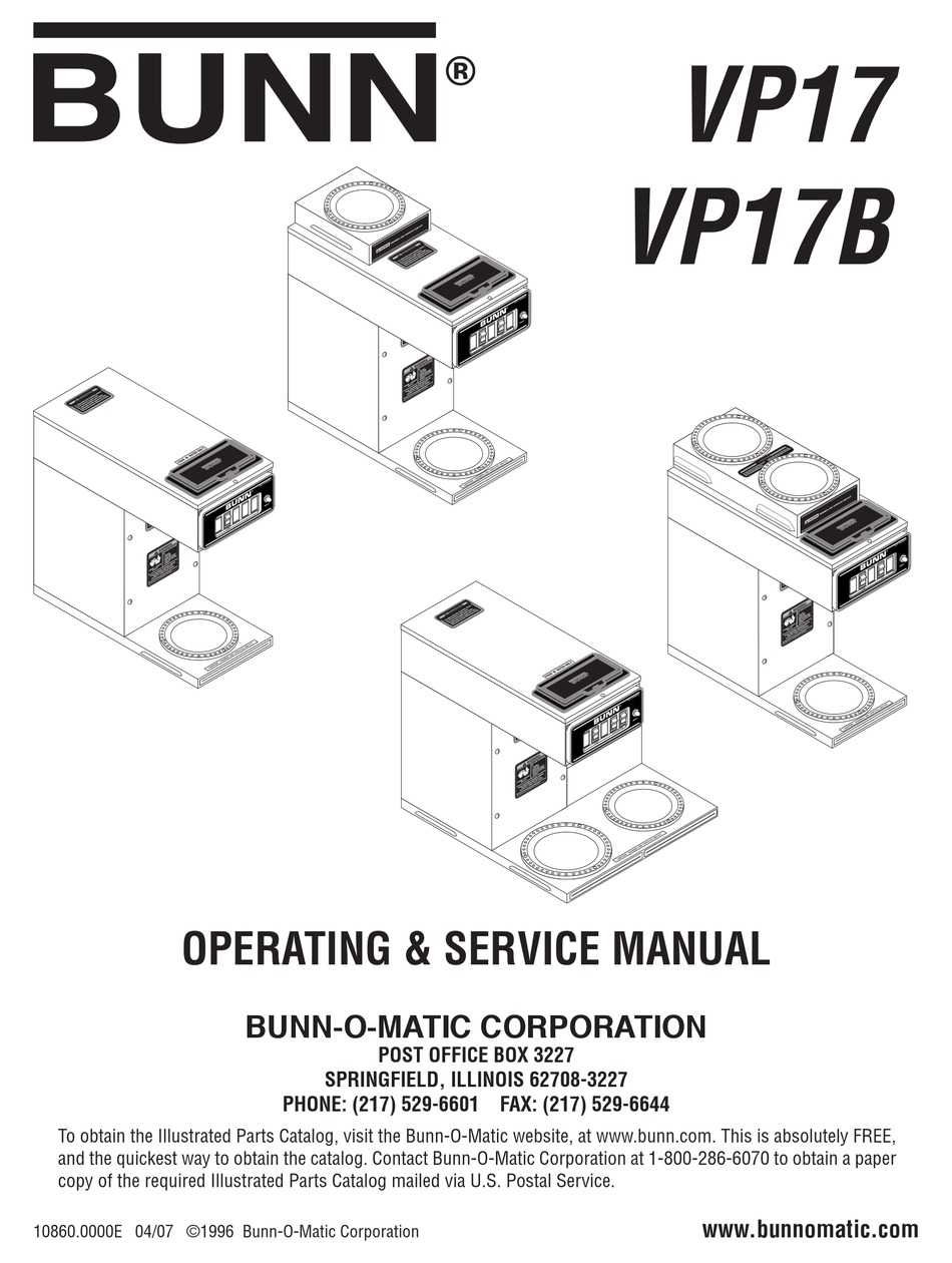 bunn vp17 series