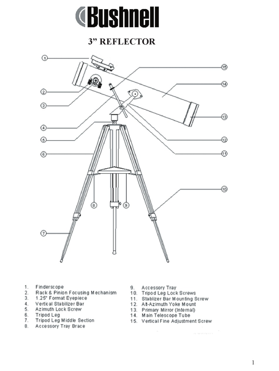 bushnell voyager telescope user manual