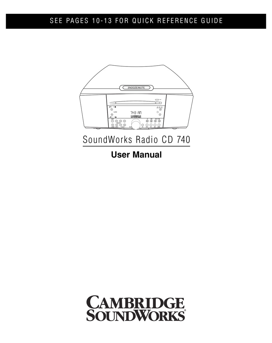 cambridge soundworks radio cd 740 manual