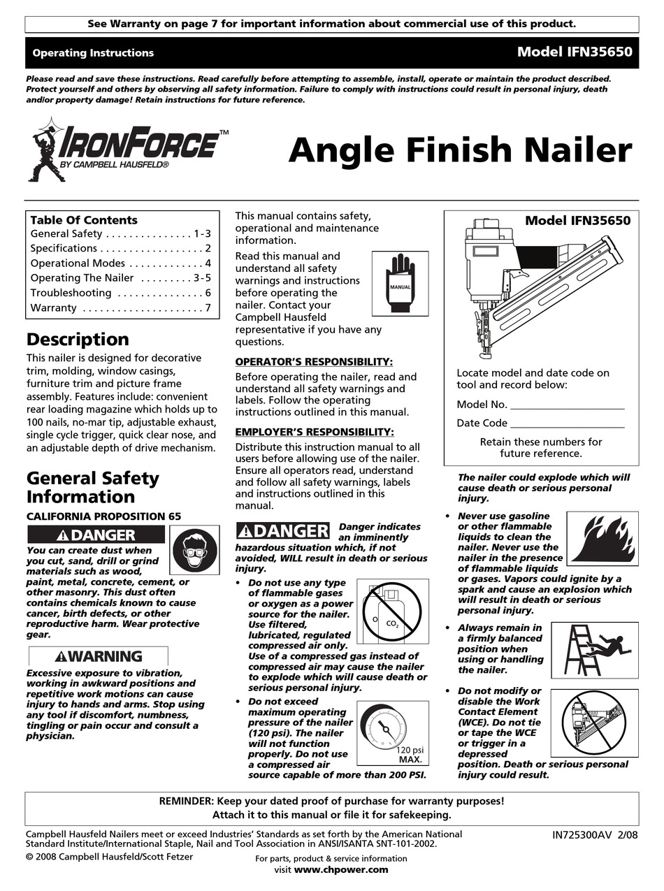 Iron force deals nail gun