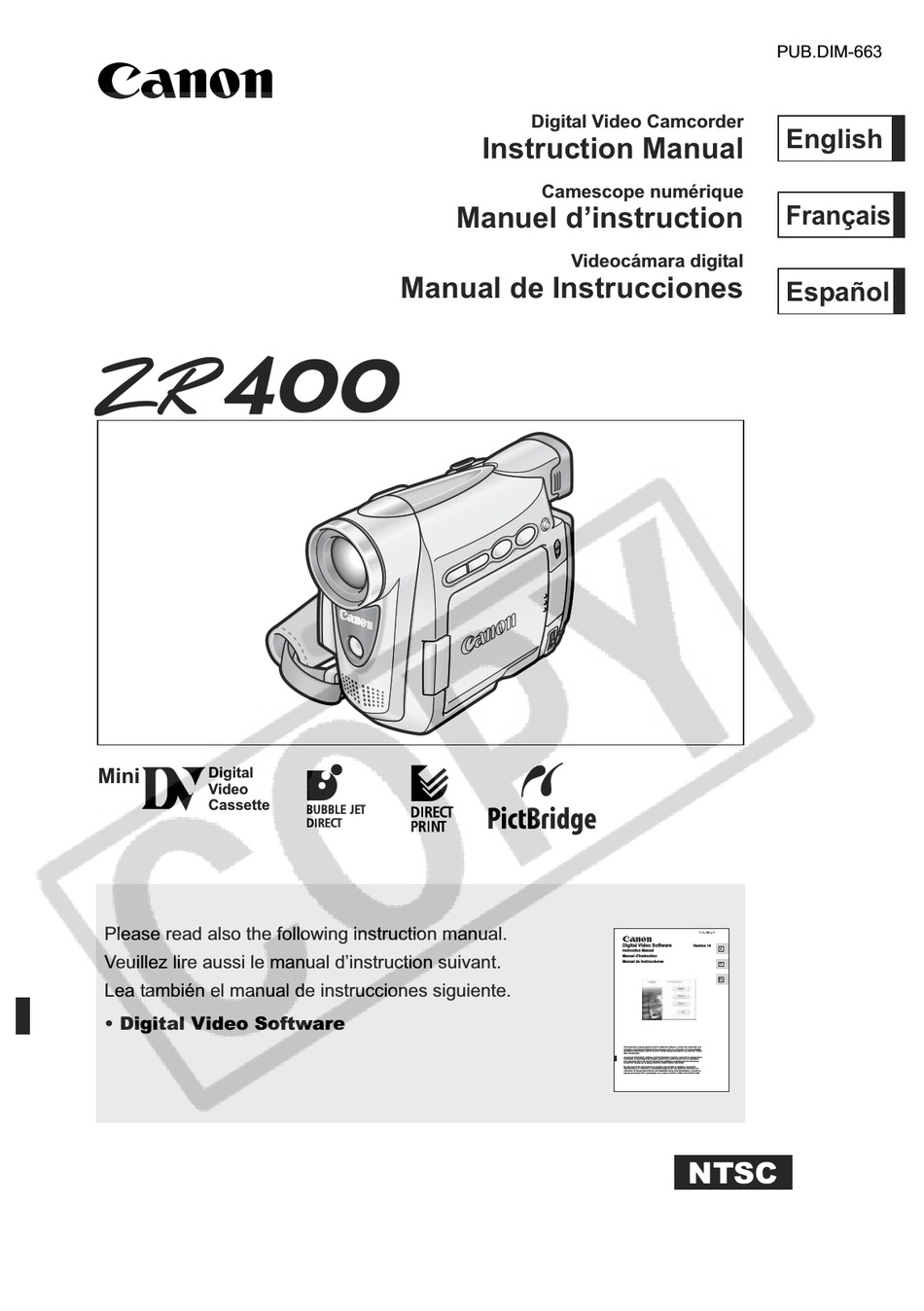 Canon Zr400 Instruction Manual Pdf Download Manualslib