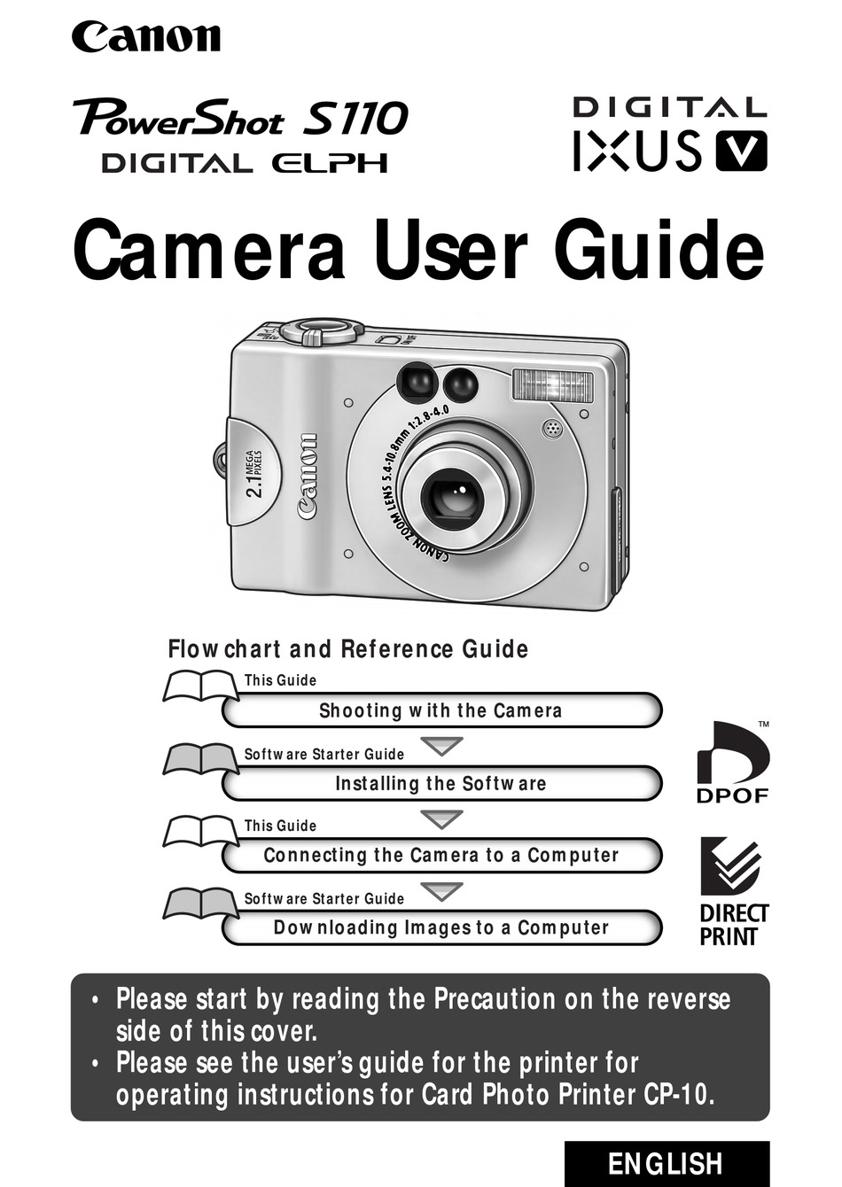 CANON POWERSHOT S110 DIGITAL ELPH USER MANUAL Pdf Download ManualsLib