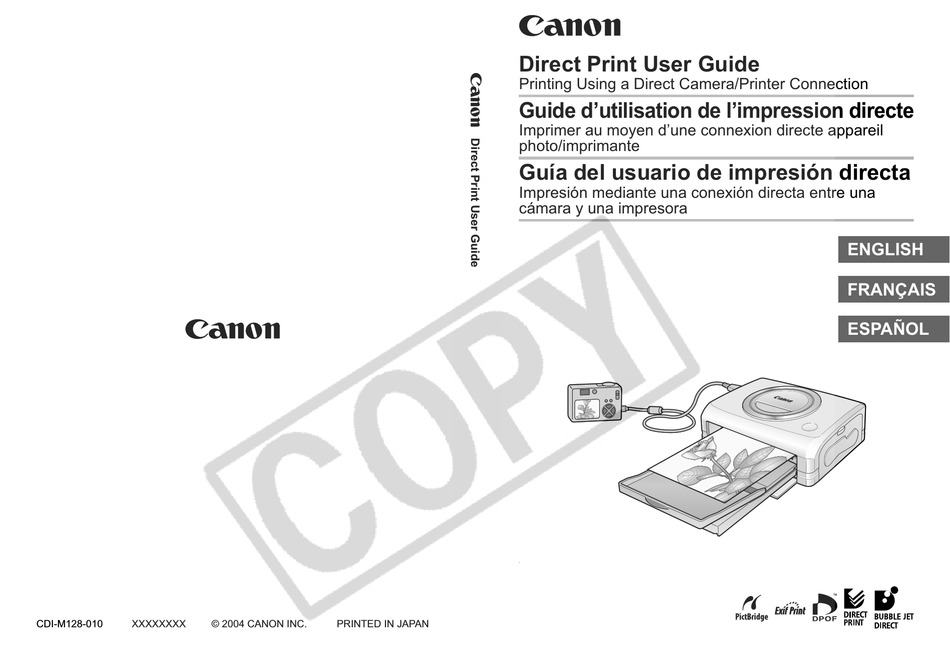 CANON DIRECT PRINT USER MANUAL Pdf Download ManualsLib