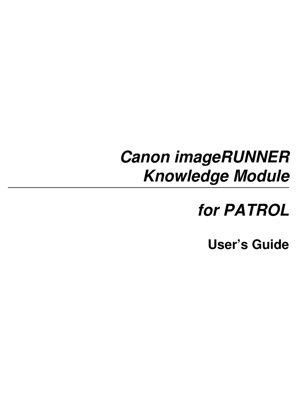 CANON IMAGERUNNER USER MANUAL Pdf Download ManualsLib
