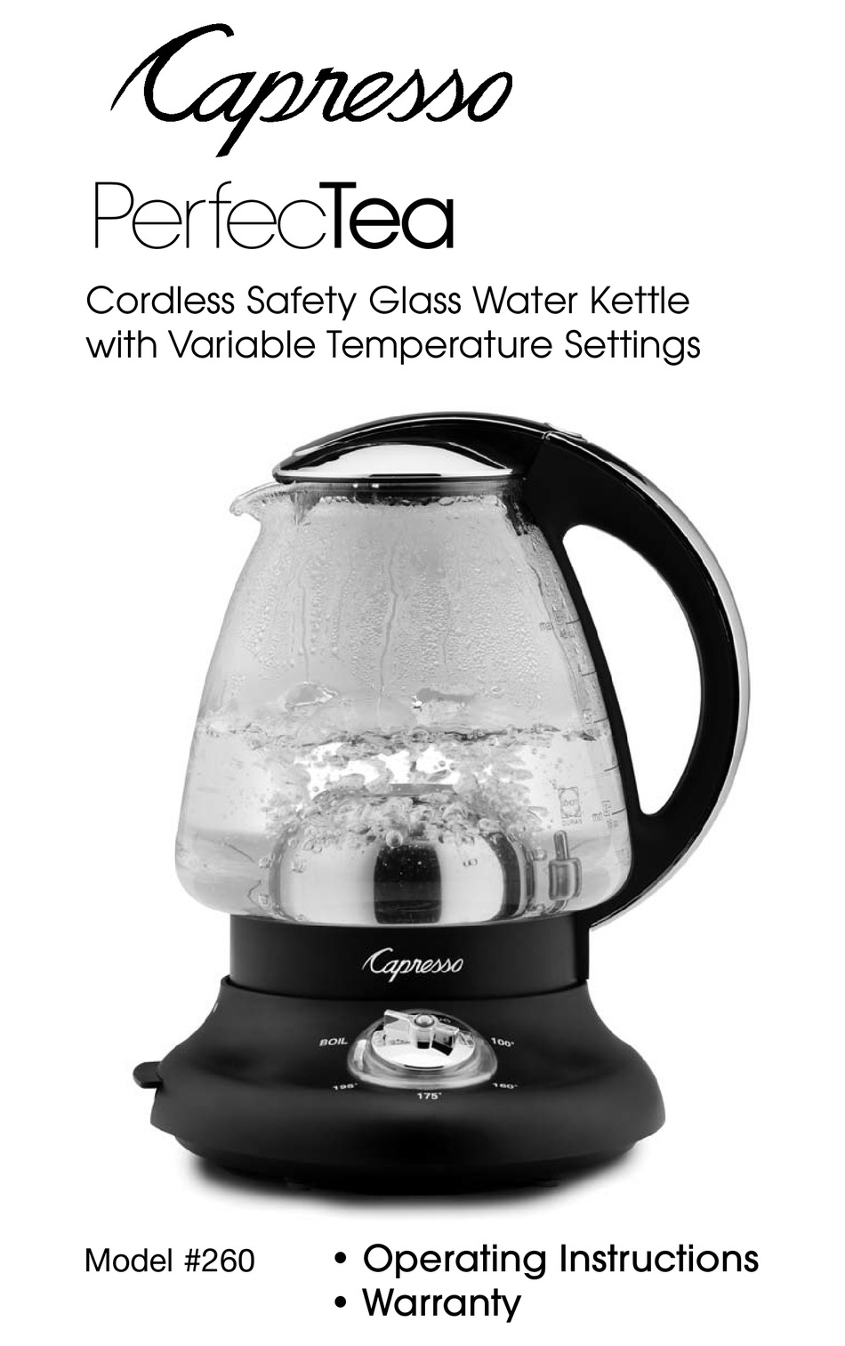 Capresso H20 Plus Glass Water Kettle