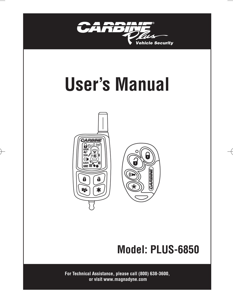 CARBINE PLUS 6850 USER MANUAL Pdf Download | ManualsLib