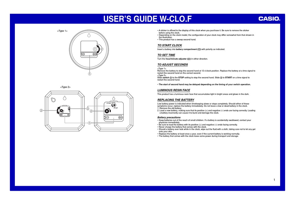 casio illuminator instruction manual