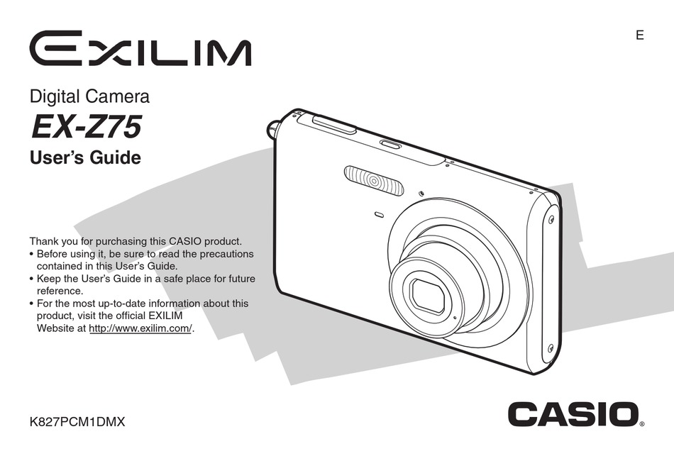 Casio Exilim Ex Z75 User Manual Pdf Download Manualslib