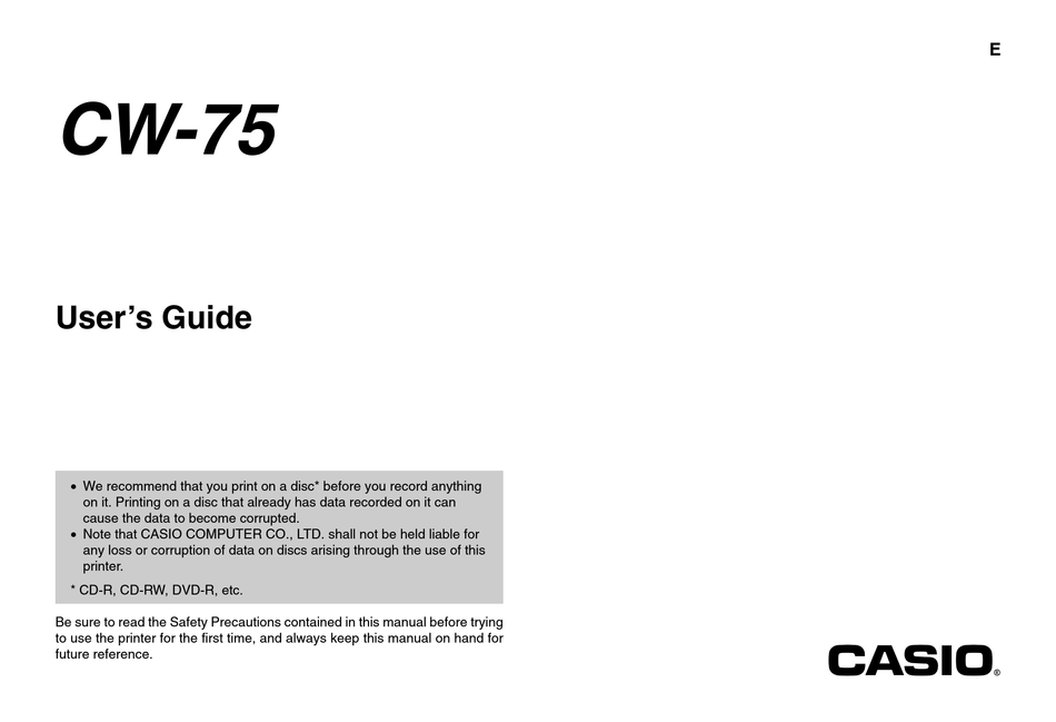casio cw-75 software download