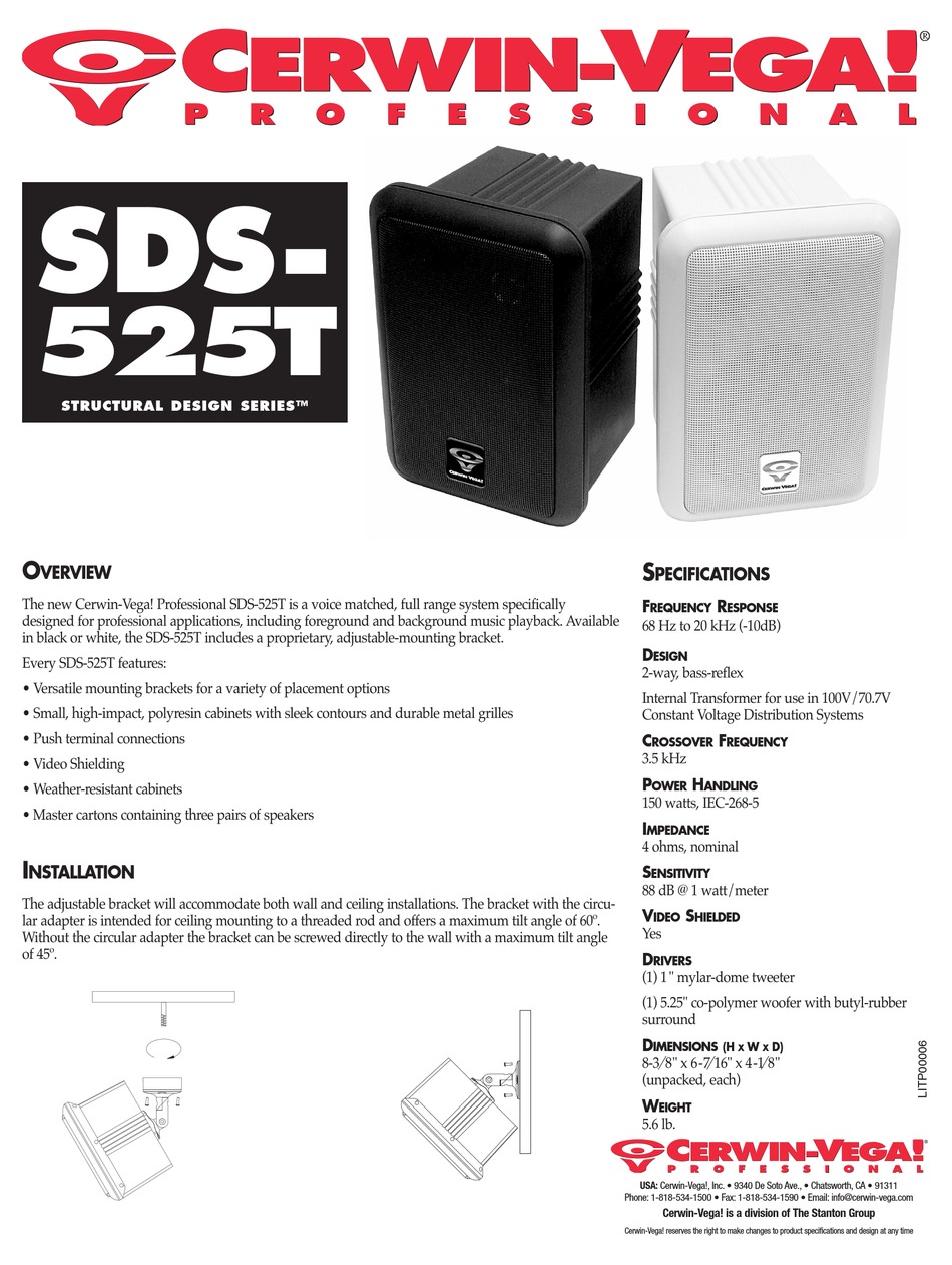 cerwin vega sl-36 manual