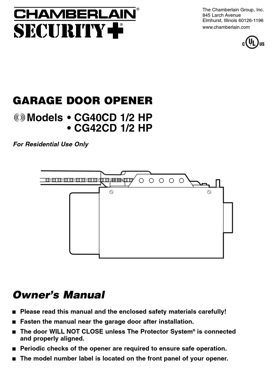 Chamberlain Cg40cd 1 2 Hp Owner S Manual Pdf Download Manualslib [ 1266 x 950 Pixel ]