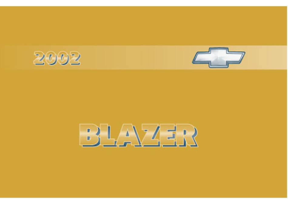 CHEVROLET BLAZER 2002 OWNER'S MANUAL Pdf Download | ManualsLib