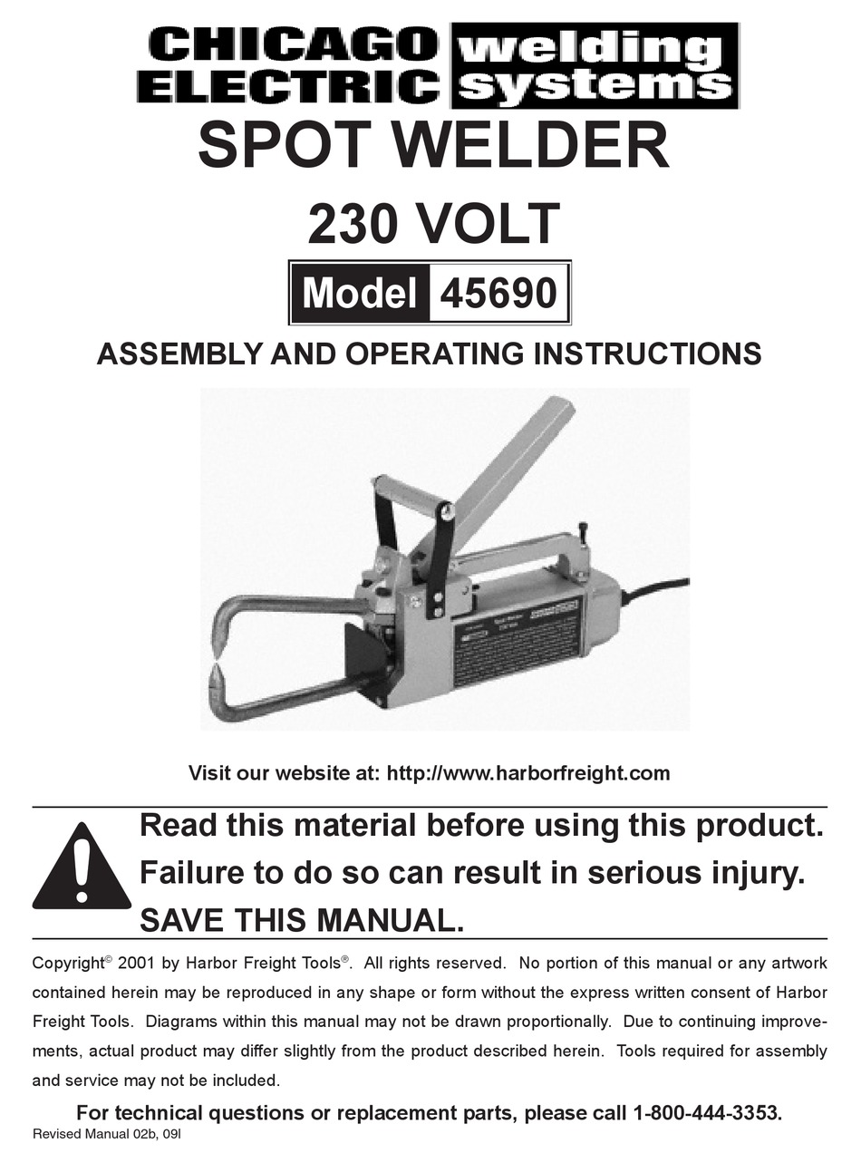 Chicago Electric Spot Welder Parts Reviewmotors.co