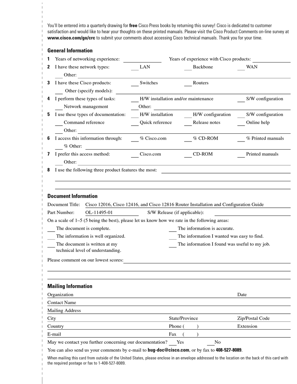 CISCO 12416 INSTALLATION AND CONFIGURATION MANUAL Pdf Download | ManualsLib