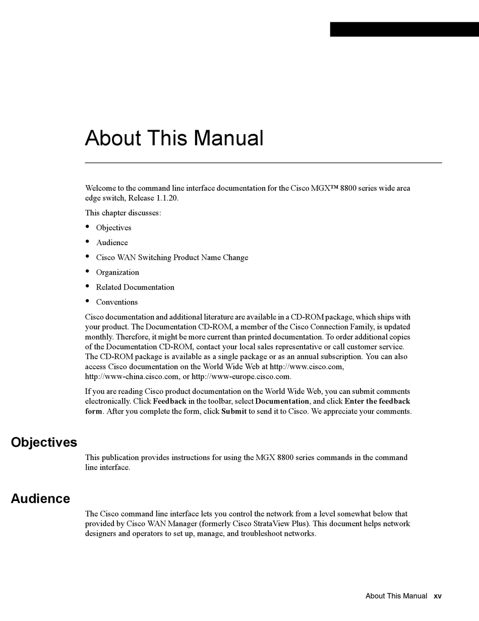 CISCO MGXTM 8800 USER MANUAL Pdf Download | ManualsLib