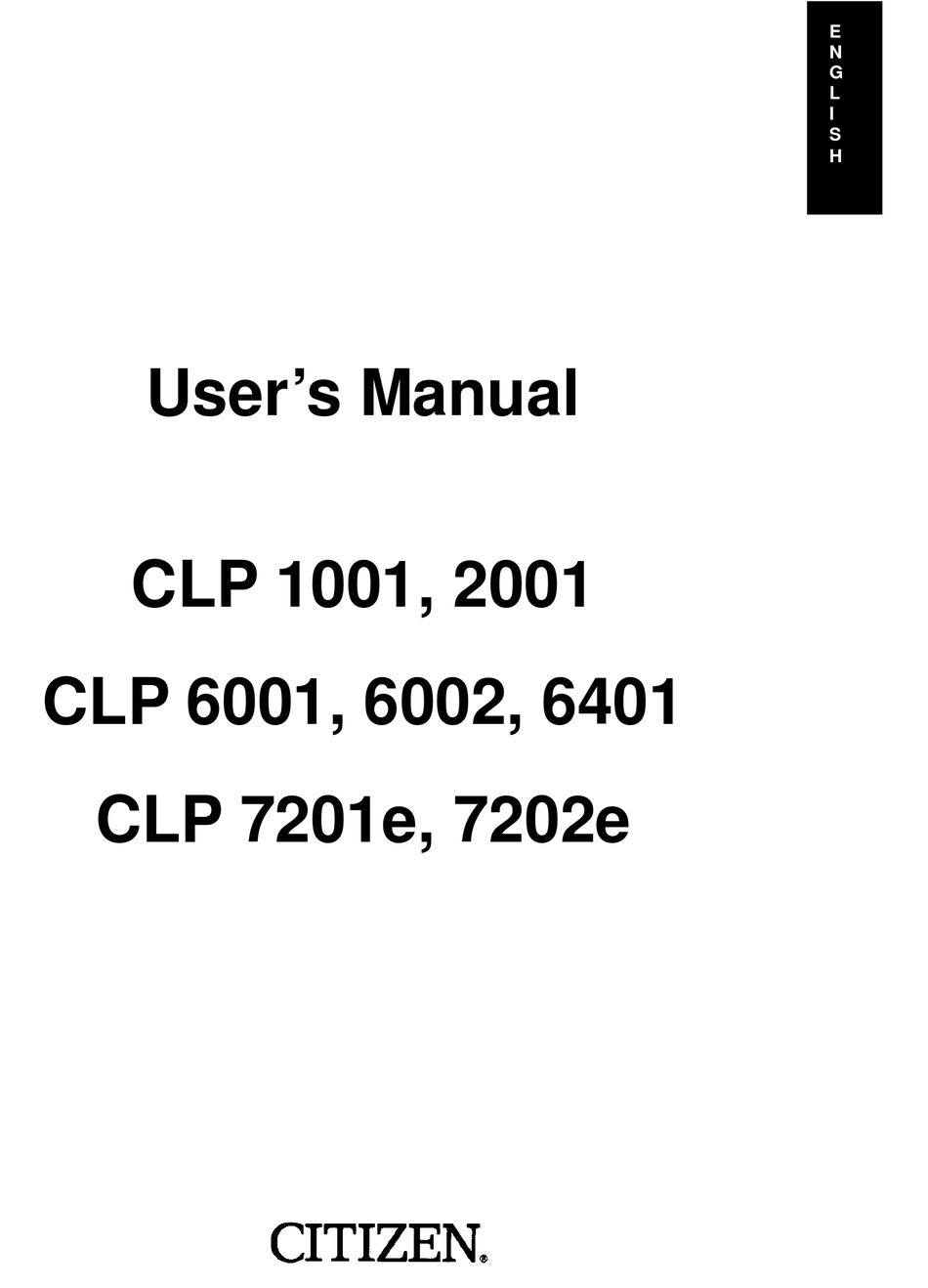 Citizen Clp 1001 User Manual Pdf Download Manualslib Citizen Clp 1001 User Manual Pdf Download Manualslib