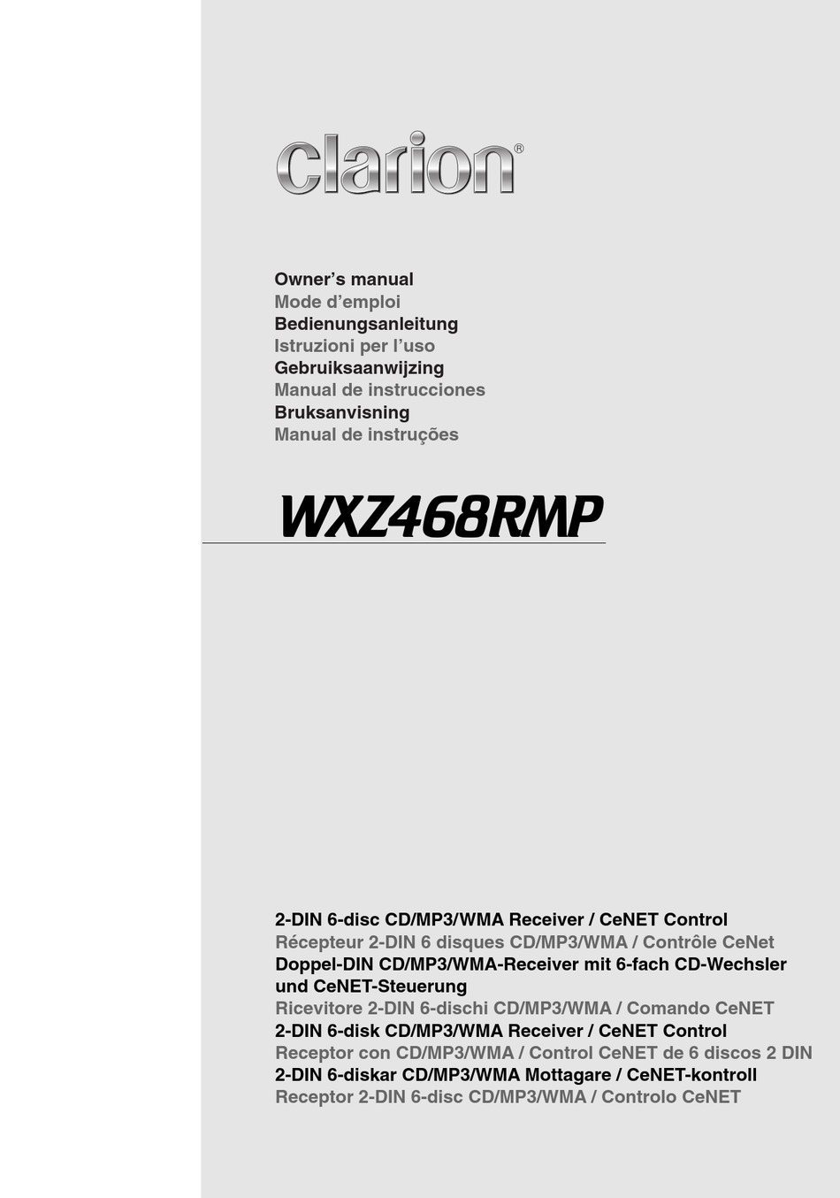 CLARION WXZ468RMP EIGENTÜMER-HANDBUCH Pdf Download | ManualsLib