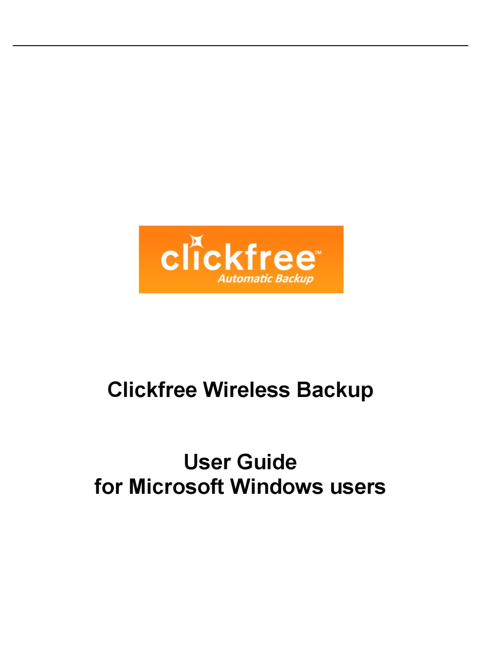 CLICKFREE WIRELESS USER MANUAL Pdf Download ManualsLib