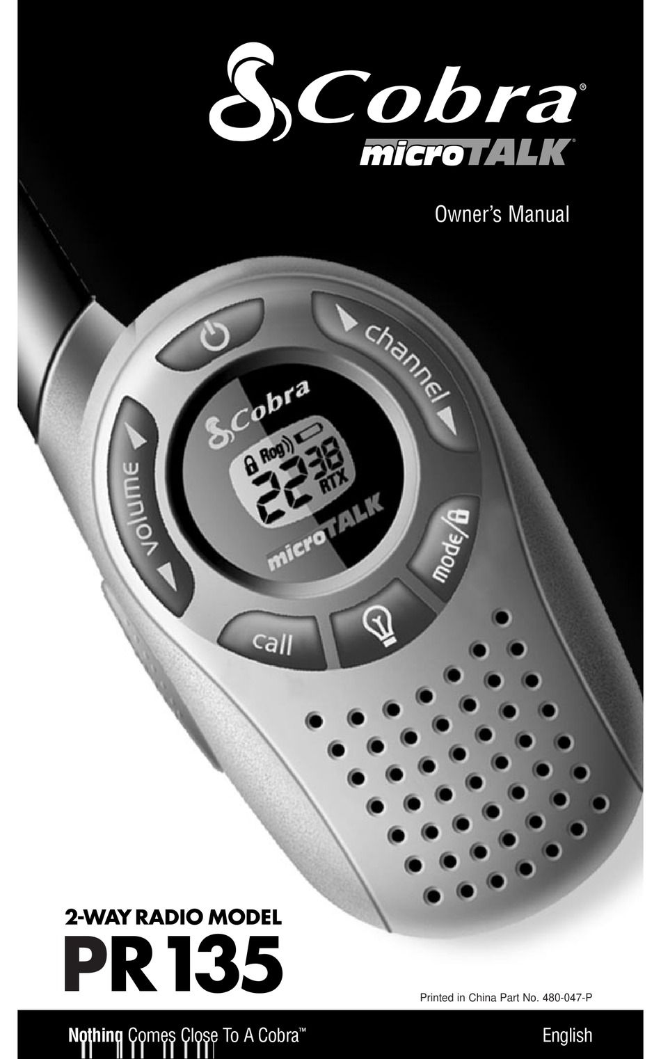 COBRA MICROTALK PR135 OWNER'S MANUAL Pdf Download ManualsLib