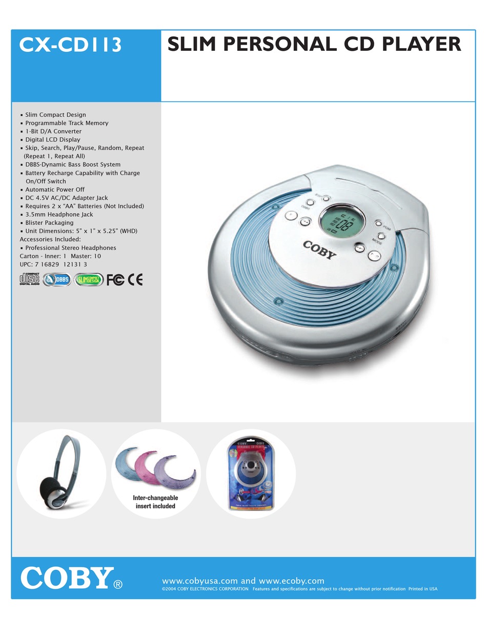 coby cd player manual