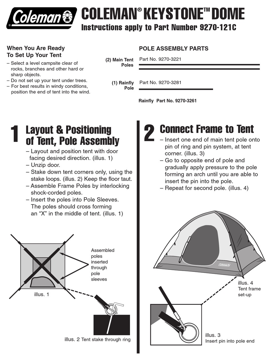COLEMAN KEYSTONE 9270121C INSTALLATION INSTRUCTIONS Pdf Download